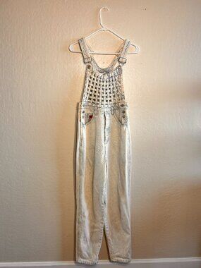 Dakota Blue Lattice Overalls